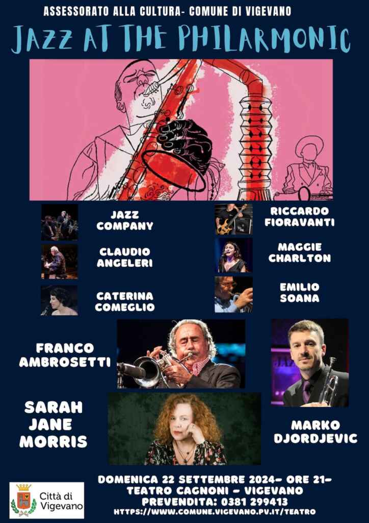 Grande jazz con la big band di Gabriele Comeglio, Franco Ambrosetti, Sarah Jane Morris,  Emilio Soana, Marko Djordjevic ma non solo domenica 22 settembre a Vigevano (Pv)